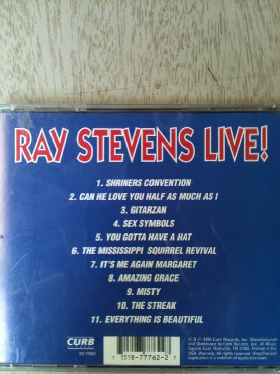 Ray Stevens Live! - Stevens, Ray (CD) music collectible [Barcode 715187776227] - Main Image 2