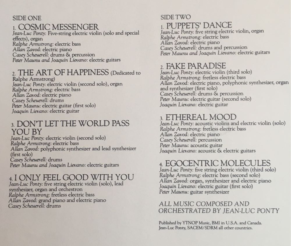 Cosmic Messenger - Jean Luc Ponty (12” - 38) music collectible - Main Image 3