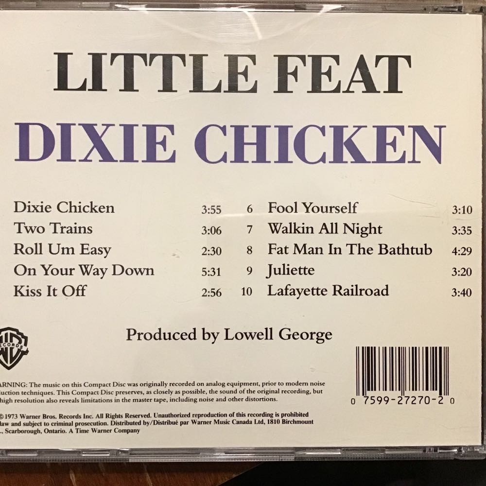 Dixie Chicken - Little Feat (CD - 3612) music collectible [Barcode 075992727020] - Main Image 2