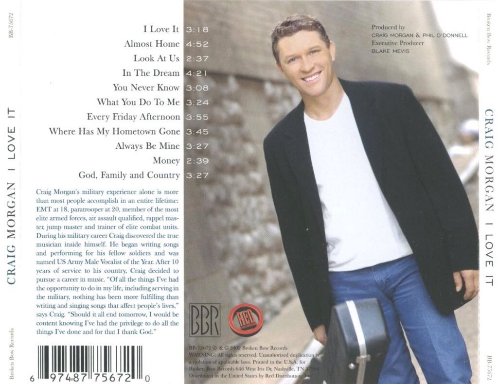 I Love It - Craig Morgan (CD) music collectible - Main Image 2