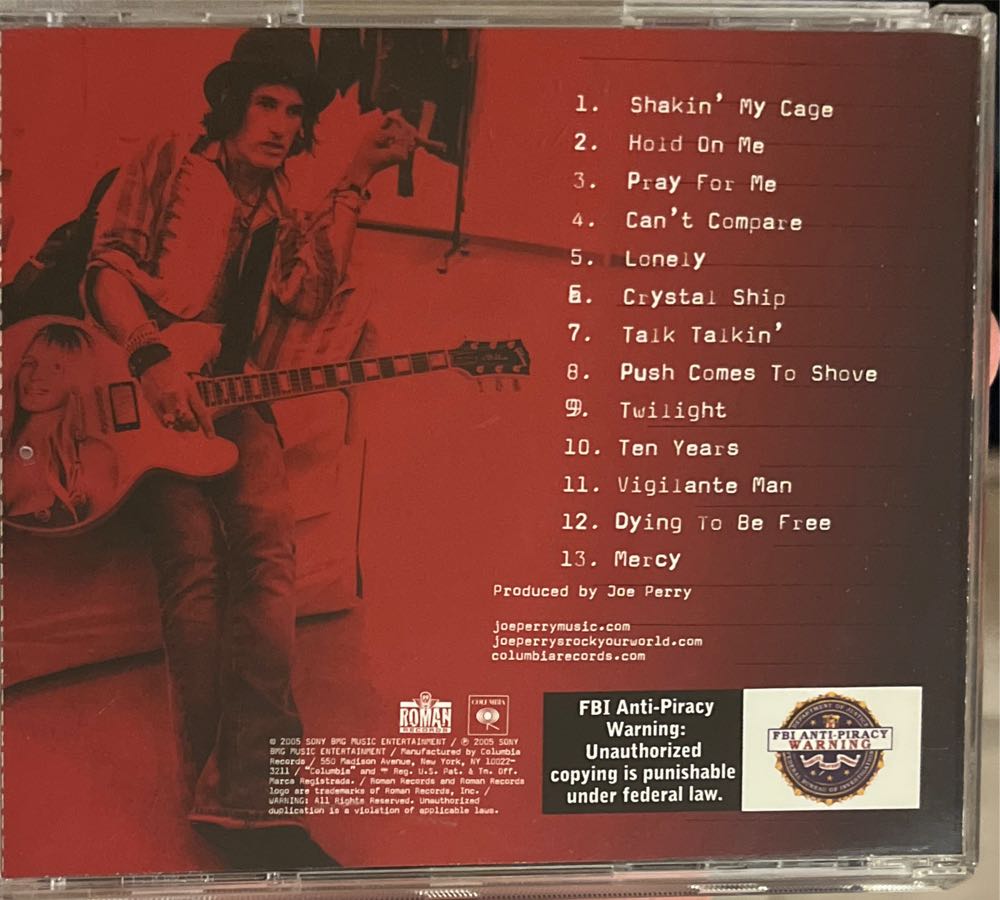 Joe Perry - Perry, Joe (CD - 52) music collectible [Barcode 827969196229] - Main Image 2