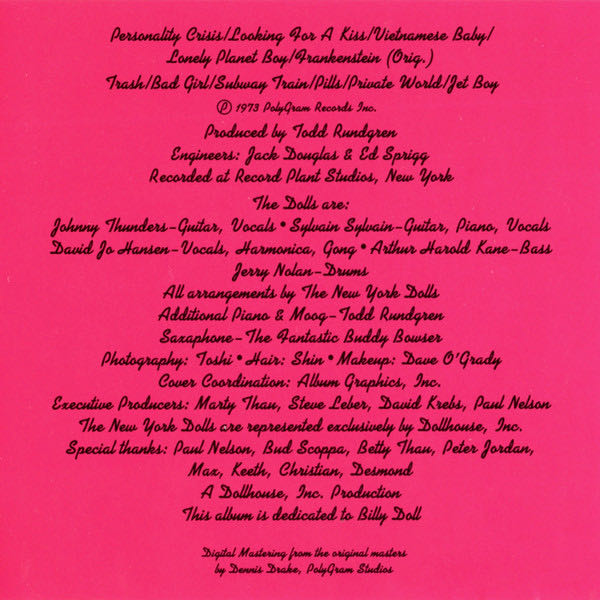 New York Dolls - New York Dolls (CD - 42) music collectible [Barcode 042283275225] - Main Image 3