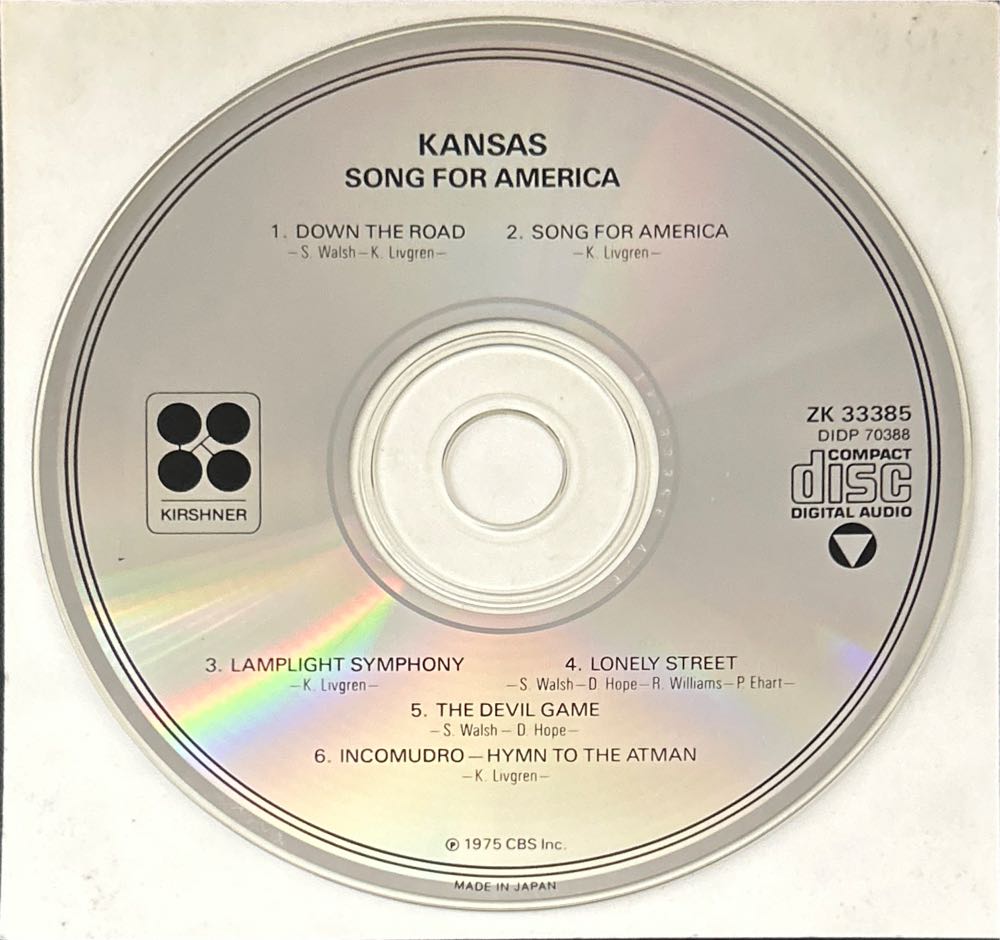 Song For America - Kansas (CD - 46) music collectible [Barcode 074643338523] - Main Image 4