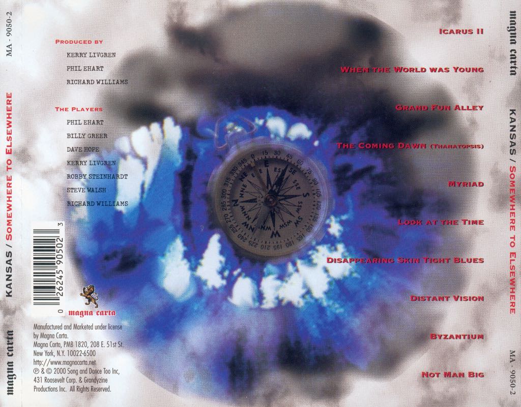 Somewhere To Elsewhere - Kansas (CD - 69) music collectible [Barcode 026245905023] - Main Image 2