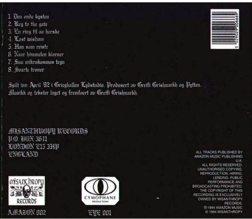 Det Som Engang Var  - Burzum (CD) music collectible - Main Image 2