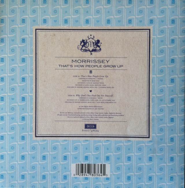 That´s how people grow up part 1 of 2 - Morrissey (7”) music collectible [Barcode 028947803645] - Main Image 2