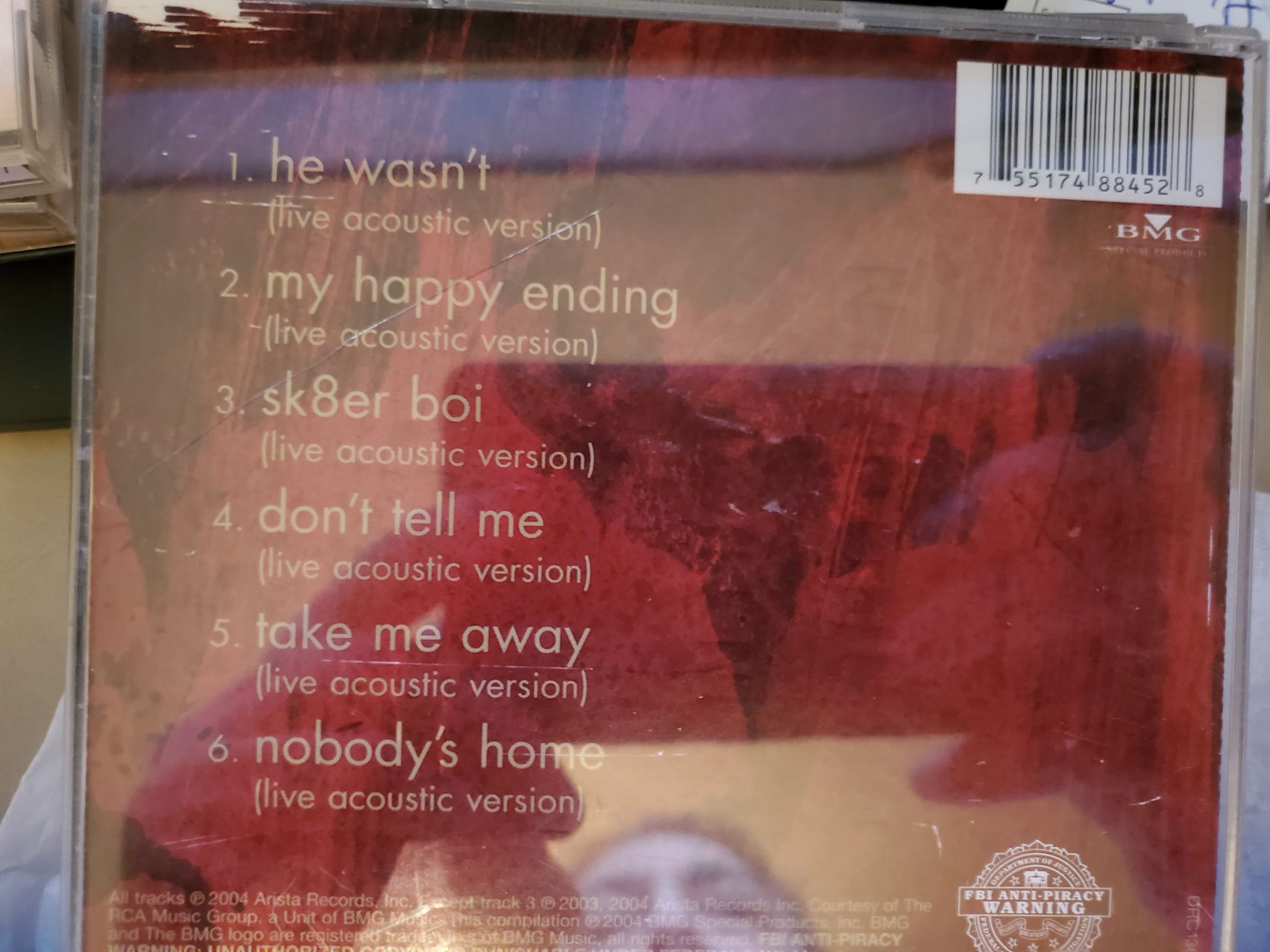 Avril Live Acoustic - Avril Lavigne (CD) music collectible [Barcode 755174884528] - Main Image 2