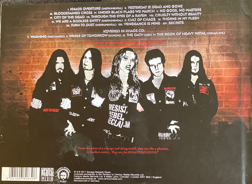 Khaos Legions - Arch Enemy (CD) music collectible [Barcode 5051099806306] - Main Image 2