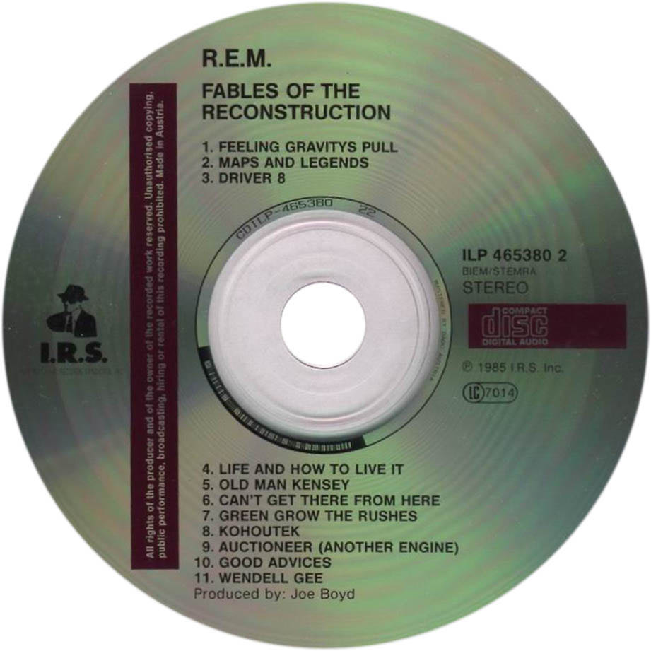 Fables Of The Reconstruction - R.E.M. (AAC - 38) music collectible [Barcode 724349347922] - Main Image 4