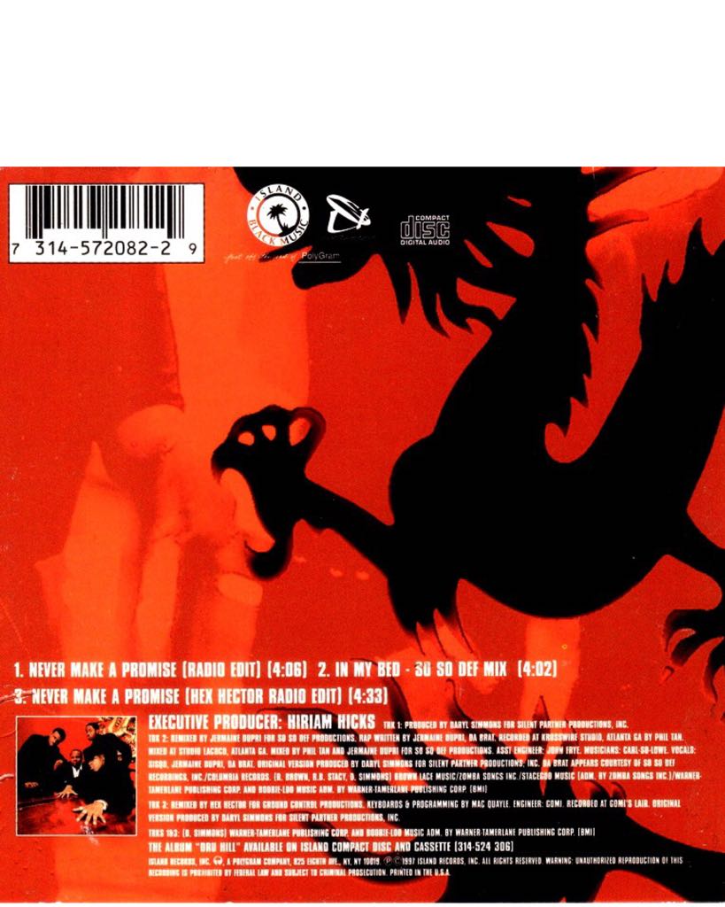 Never Make a PromiseSingleAudioDru Hill- - Dru Hill (CD) music collectible [Barcode 731457208229] - Main Image 2