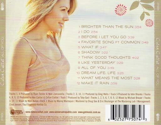 All Of You - Colbie Caillat (CD - 45) music collectible [Barcode 602527680965] - Main Image 2