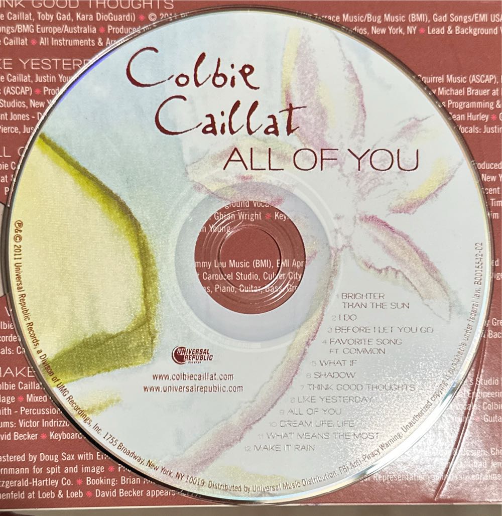 All Of You - Colbie Caillat (CD - 45) music collectible [Barcode 602527680965] - Main Image 3