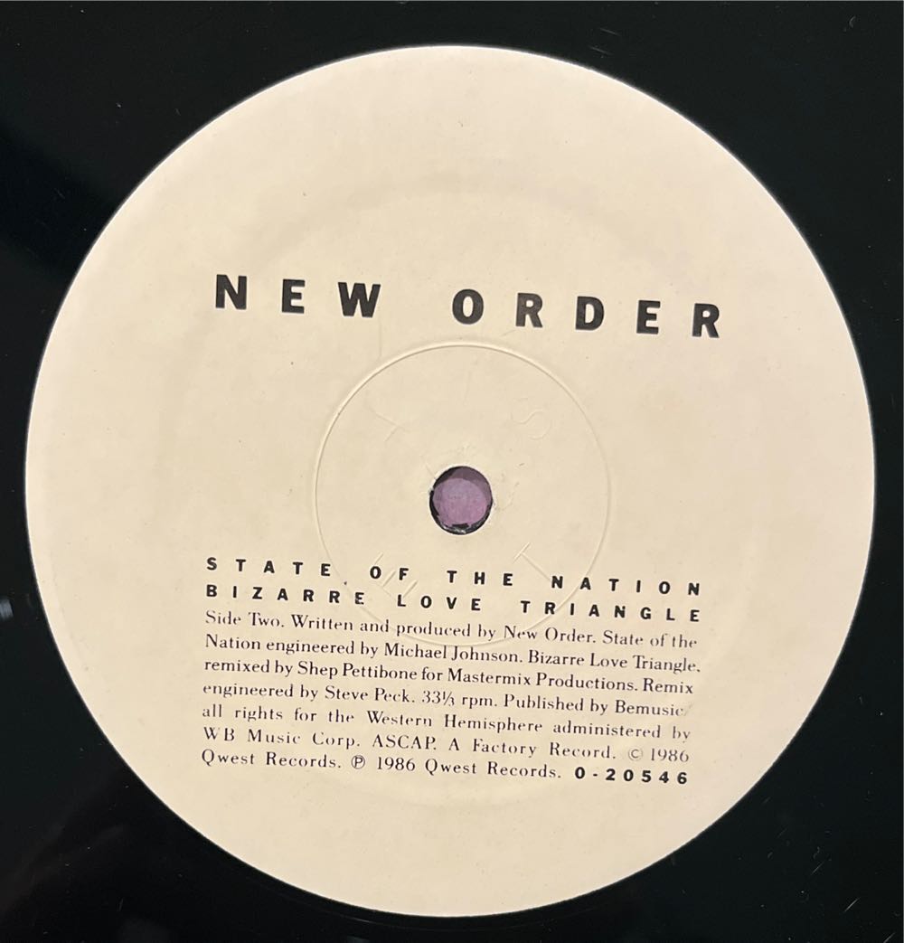 Bizarre Love Triangle - New Order (12”) music collectible - Main Image 4