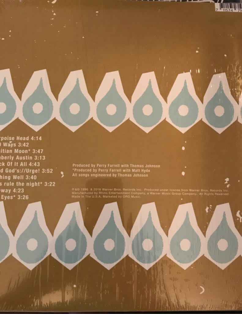 Good Gods Urge - Porno For Pyros (12”) music collectible [Barcode 711574710614] - Main Image 2