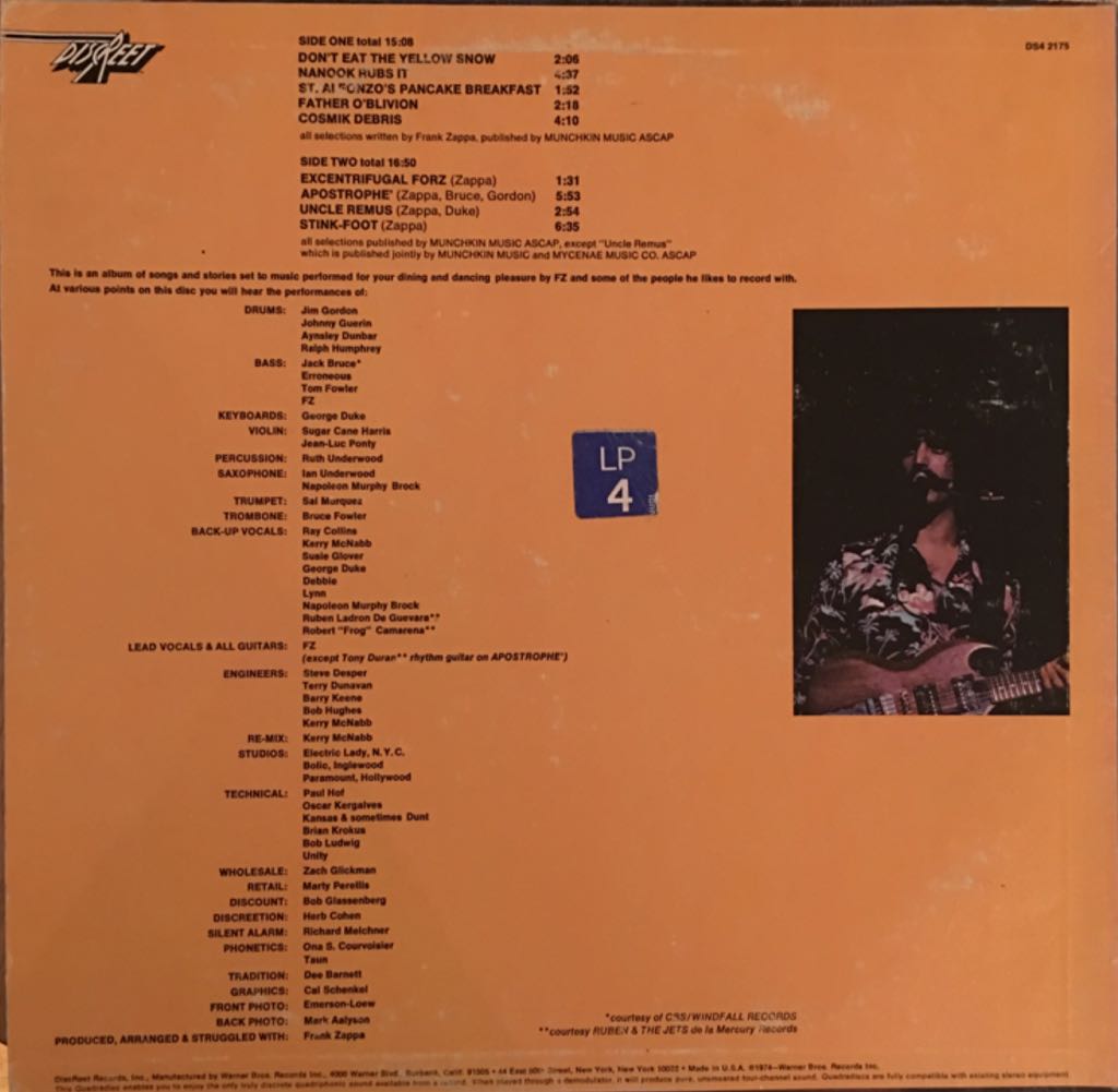 Apostrophe - Frank Zappa (12” - 32) music collectible - Main Image 2