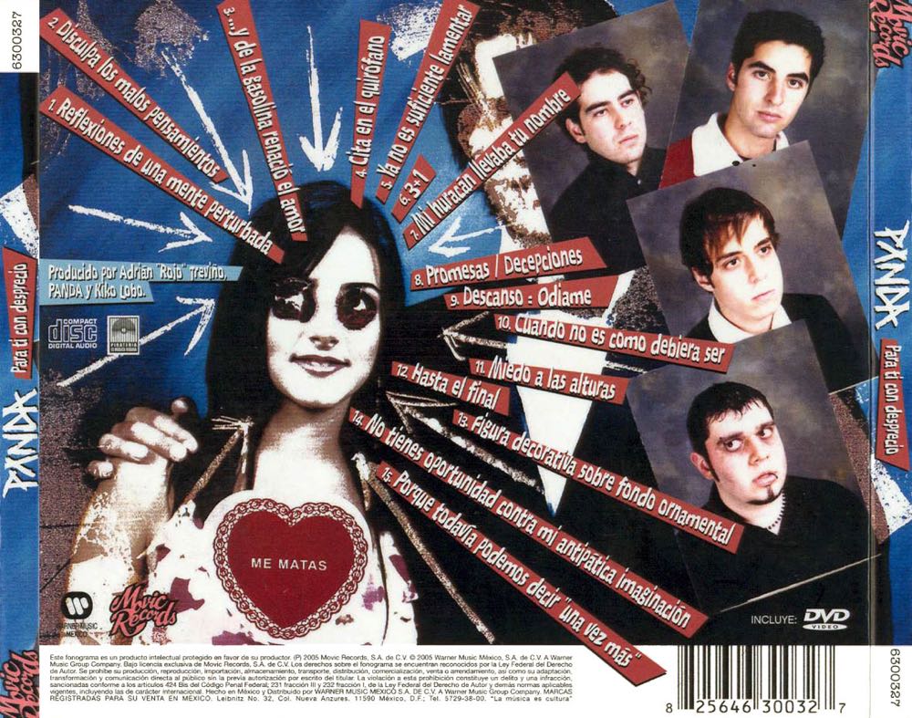 Para Ti Con Desprecio - Pxndx (CD-R) music collectible [Barcode 5099960816825] - Main Image 2