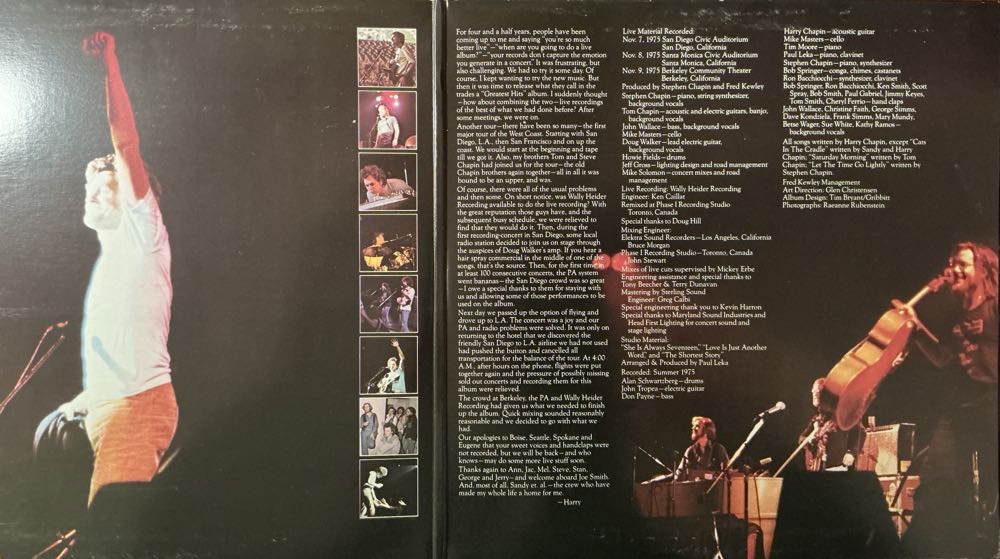 Greatest Stories Live - Chapin, Harry (12”) music collectible - Main Image 3