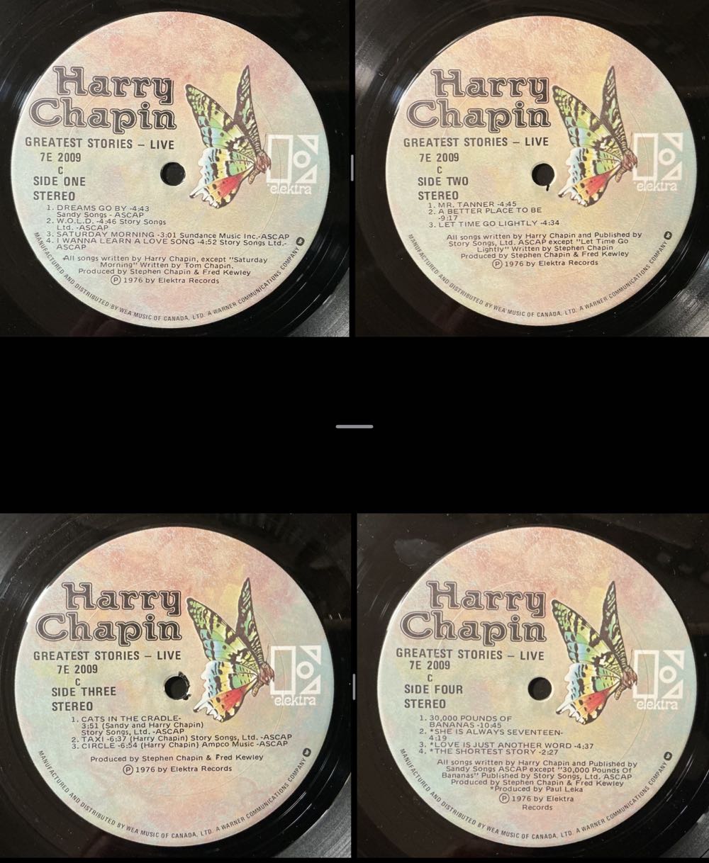 Greatest Stories Live - Chapin, Harry (12”) music collectible - Main Image 4