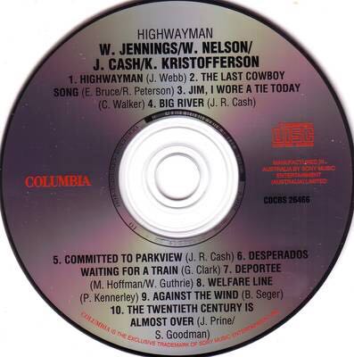 Highwayman 2 - The Highwayman (CD - 33) music collectible [Barcode 074644524024] - Main Image 4