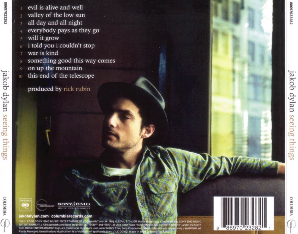 Seeing Things - Jakob Dylan (CD - 38) music collectible [Barcode 886970232821] - Main Image 2