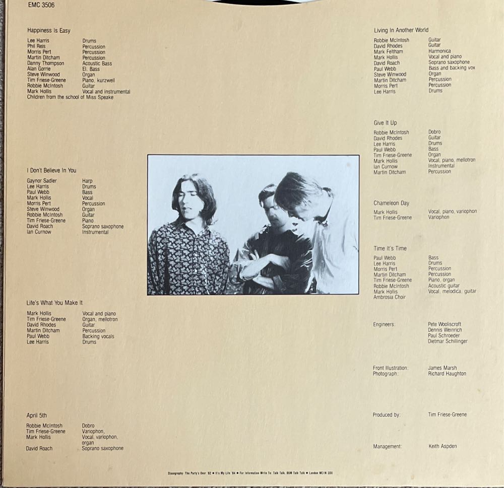 The Colour Of Spring - Talk Talk (12” - 52) music collectible [Barcode 5099924049115] - Main Image 3