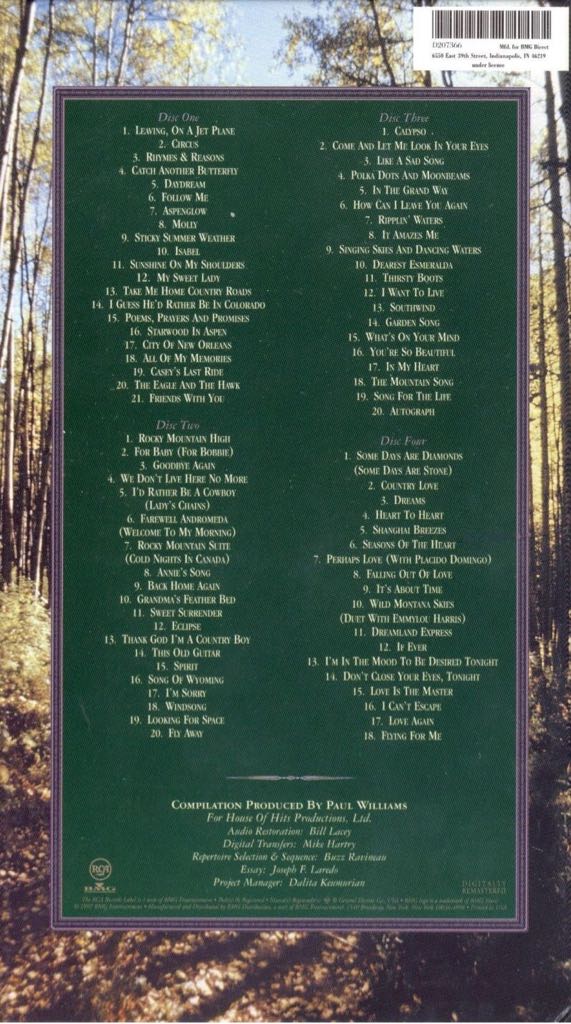 Country Roads Collection , The - Denver, John (CD - 75) music collectible [Barcode 078636743721] - Main Image 2