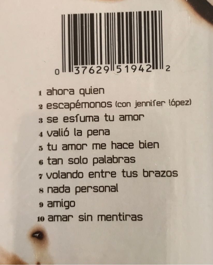 Amar sin mentiras - Anthony, Marc (CD - 44) music collectible [Barcode 037629519422] - Main Image 2