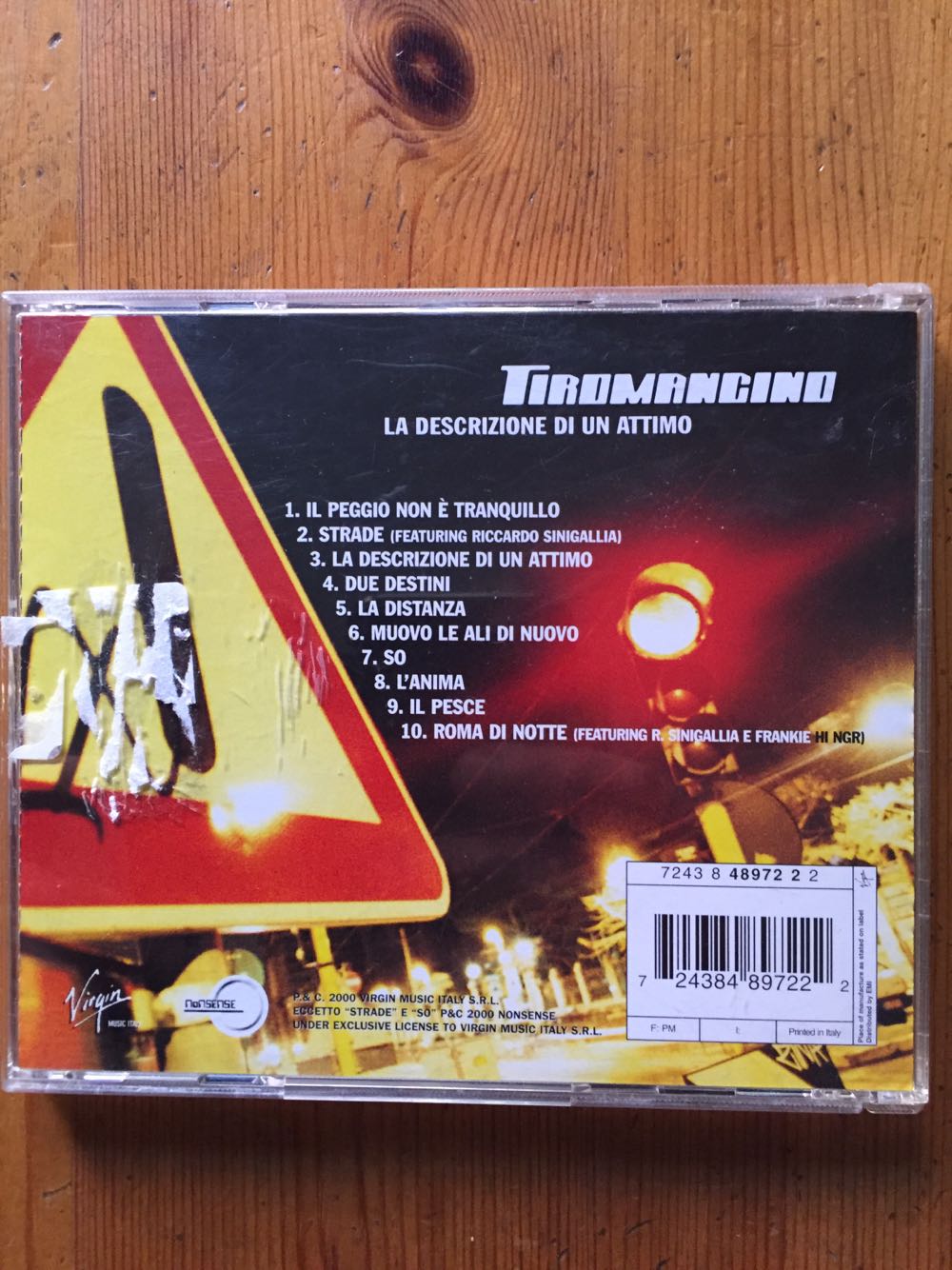 La Descrizione Di Un Attimo - Tiromancino (CD) music collectible [Barcode 724384897222] - Main Image 2