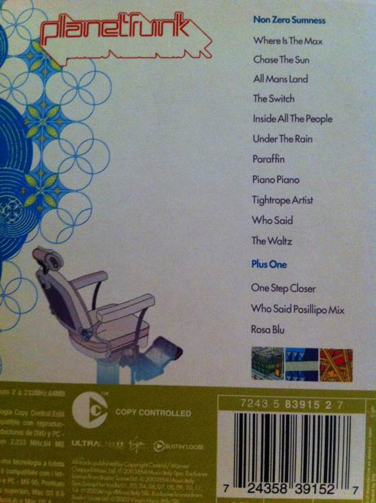Non Zero Sumness - Planet Funk (CD) music collectible [Barcode 724381224229] - Main Image 2