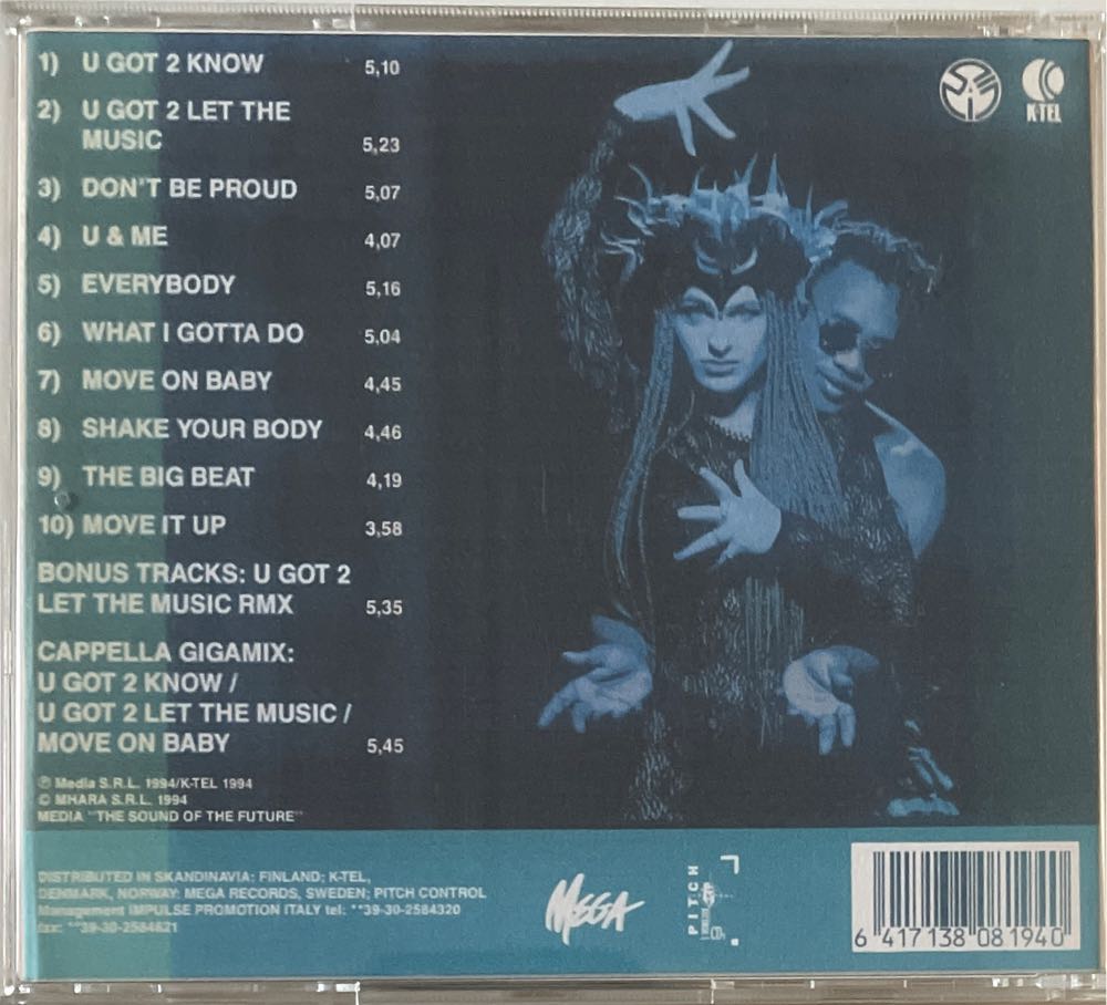 U Got 2 Know - Cappella (CD - 30) music collectible [Barcode 6417138081940] - Main Image 2