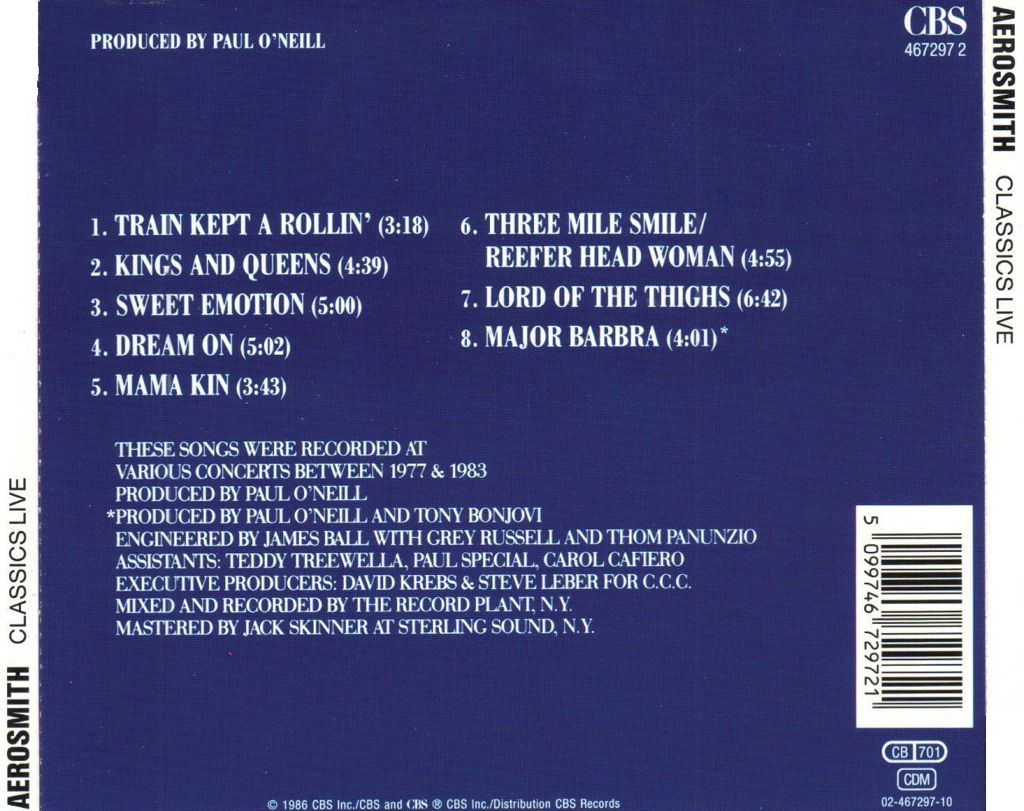 Classics Live - Aerosmith (CD) music collectible - Main Image 2