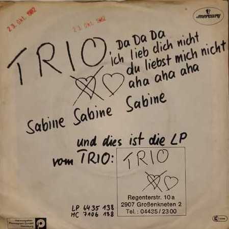 Da Da Da - Trio (CD) music collectible [Barcode 731455274424] - Main Image 2