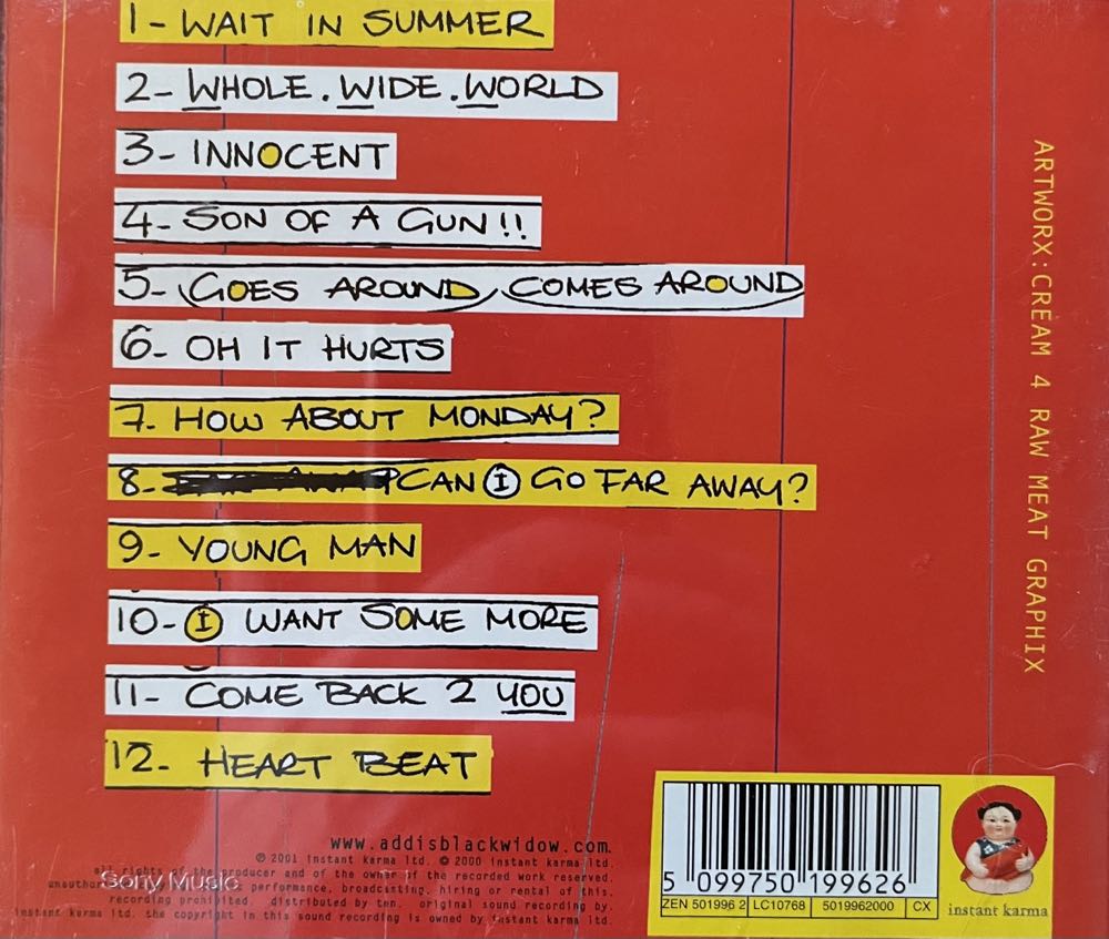 ABW - Addis Black Widow (CD) music collectible [Barcode 5099750199626] - Main Image 2