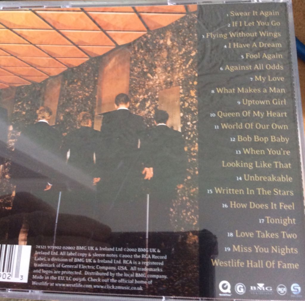 Unbreakable The Greatest Hits Vol 1 - Westlife (CD - 70) music collectible [Barcode 743219759023] - Main Image 2
