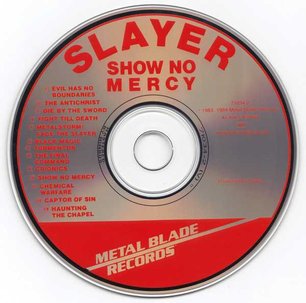 Slayer - Show No Mercy - Slayer (CD - 41) music collectible [Barcode 018777103428] - Main Image 3
