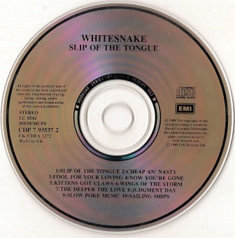 Slip Of The Tongue - Whitesnake (CD - 47) music collectible [Barcode 075992424929] - Main Image 3