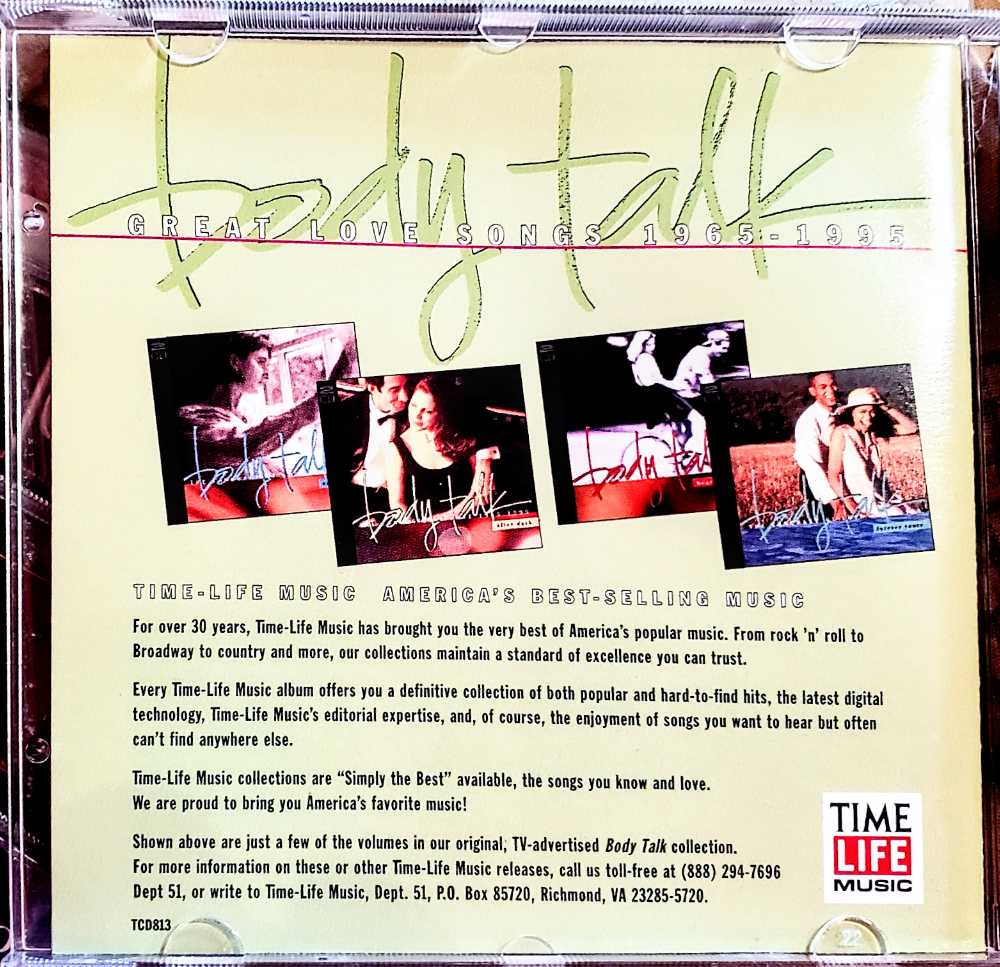 Body Talk: Great Love Songs: Hearts Together - Time/Life: Body Talk (CD) music collectible [Barcode 610583001921] - Main Image 3