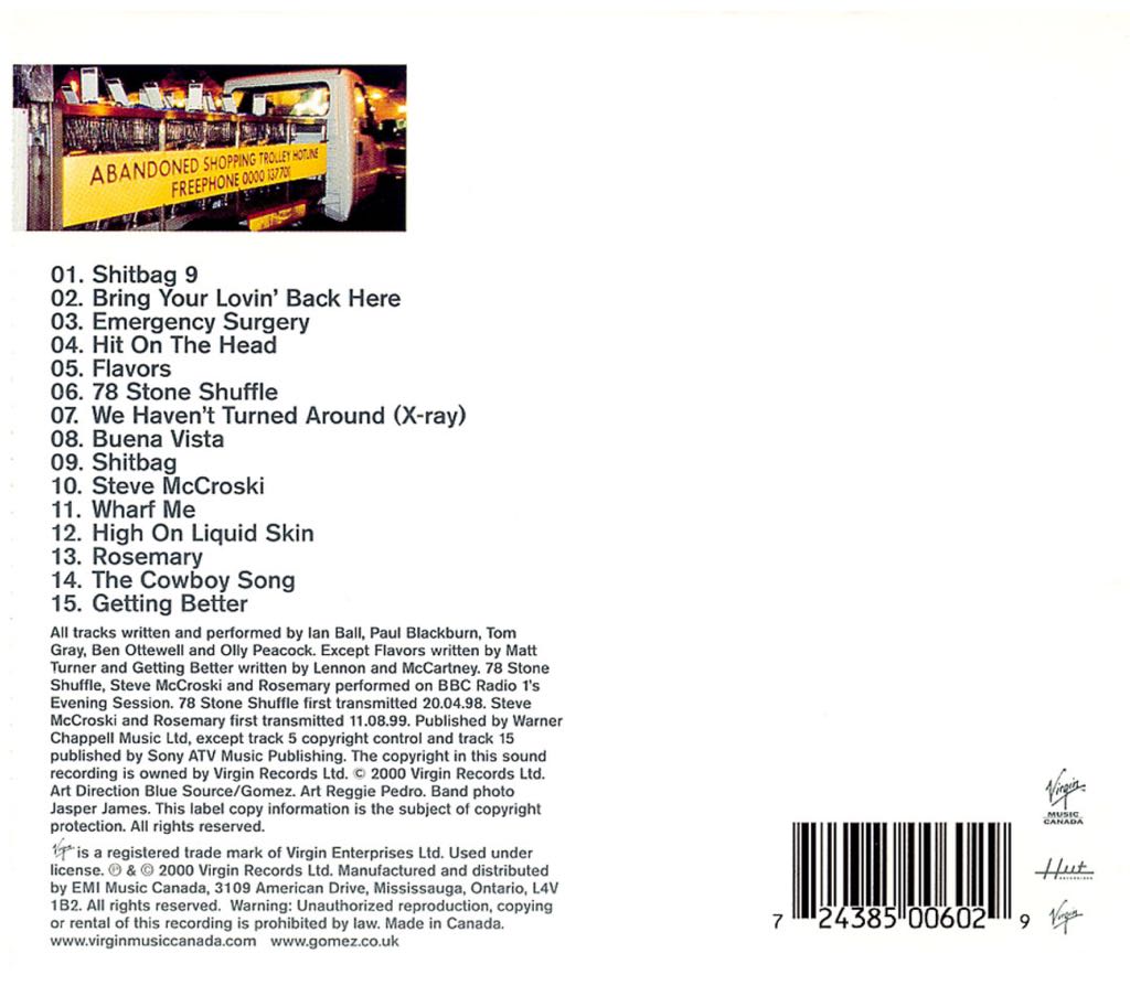 Abandoned Shopping Trolley Hotline - Gomez (CD) music collectible [Barcode 9326165002309] - Main Image 2