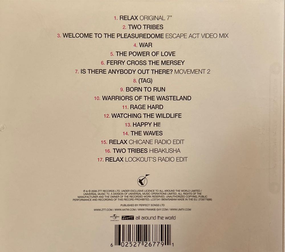 Frankie Say Greatest - Frankie Goes To Hollywood (CD) music collectible [Barcode 602527267791] - Main Image 2