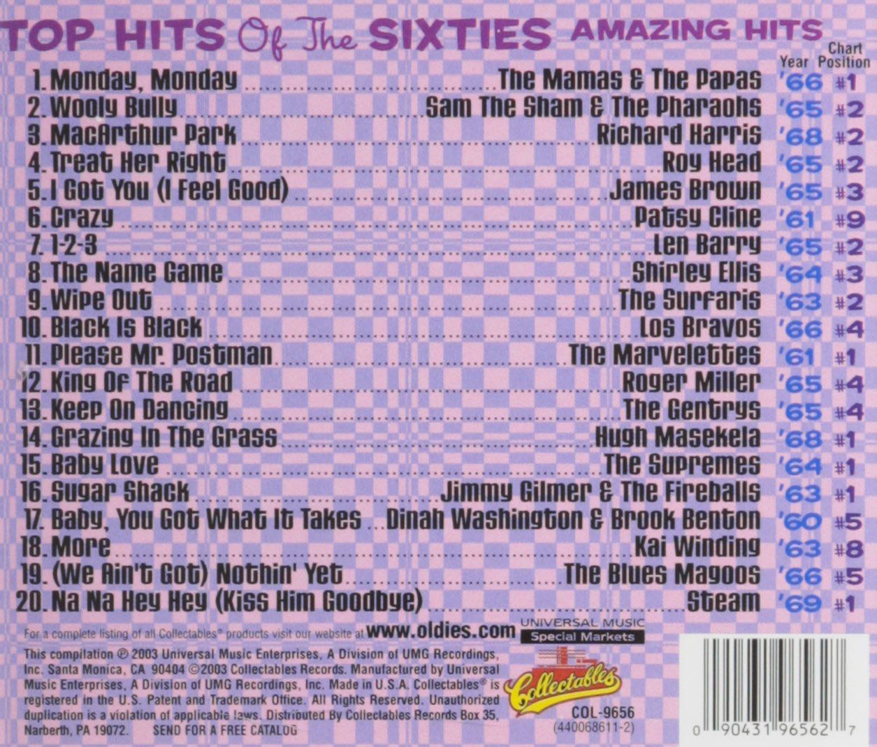 Top Hits of the Sixties: Amazing Hits - Various (MP3) music collectible [Barcode 090431965627] - Main Image 2