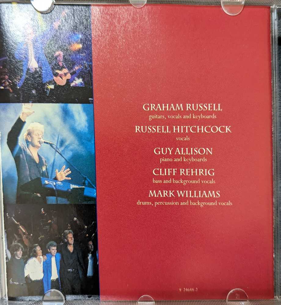 Greatest Hits Live: Now and Forever - Air Supply (CD) music collectible [Barcode 075992464826] - Main Image 3