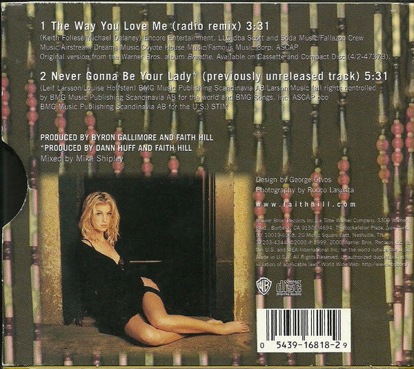 Way You Love Me / Never Gonna Be Your Lady - Hill, Faith (CD - 9) music collectible [Barcode 054391681829] - Main Image 2