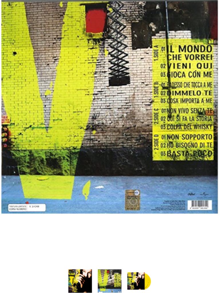 Il Mondo Che Vorrei - Vasco Rossi (12”) music collectible [Barcode 602557491302] - Main Image 2