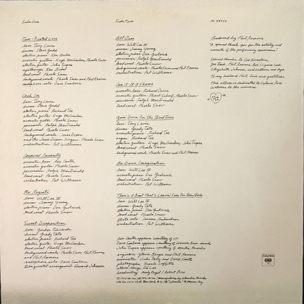 Phoebe Snow - Second Childhood - Phoebe Snow (12”) music collectible - Main Image 2