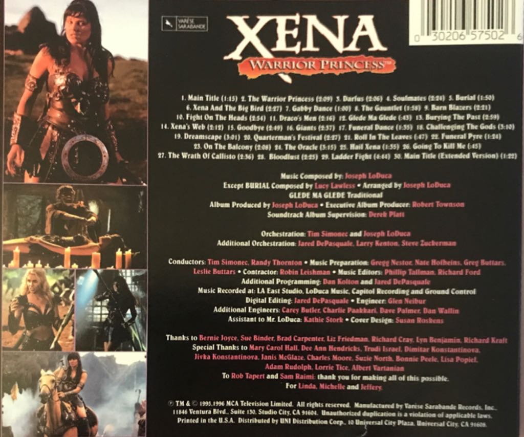 Xena Warrior Princess TV Soundtrack - Soundtrack (CD) music collectible [Barcode 030206575026] - Main Image 2