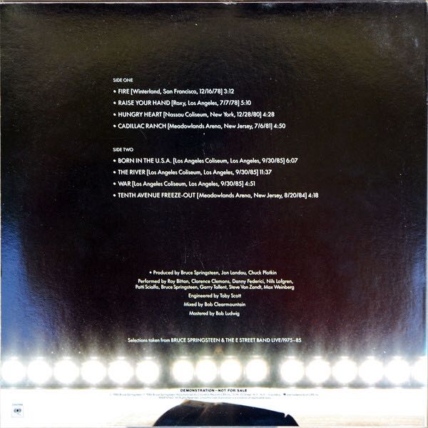 Live/1975-85 - Bruce Springsteen (12”) music collectible - Main Image 2