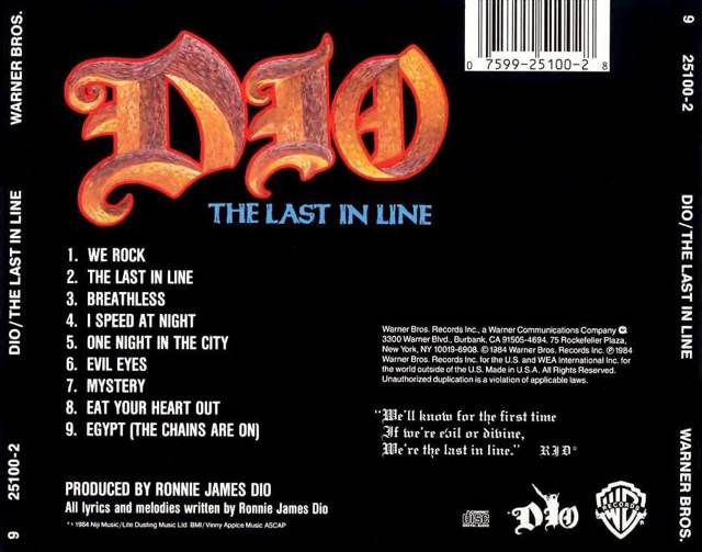 The Last In Line - Dio (CD - 41:03) music collectible [Barcode 020831328920] - Main Image 2