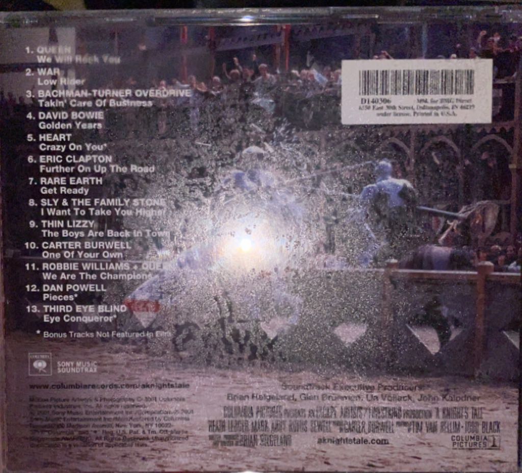 A Knights Tale - Knights Tale, A (CD) music collectible [Barcode 16155879] - Main Image 2
