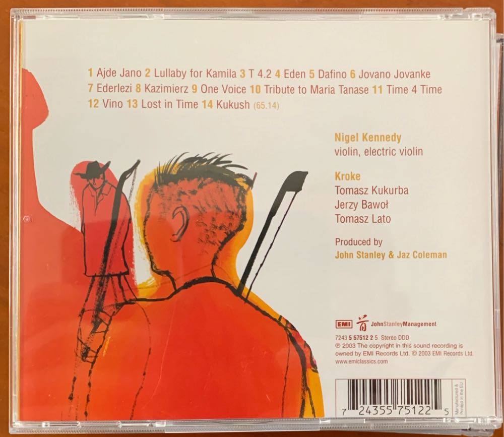 East Meets East - Nigel Kennedy and the Kroke Band (CD) music collectible [Barcode 724355751225] - Main Image 2