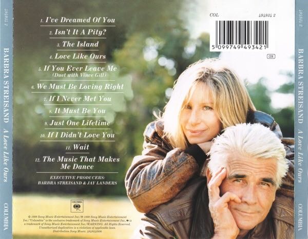 Love Like Ours, A - Streisand, Barbra (CD) music collectible [Barcode 074646960141] - Main Image 2